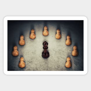 chess queen surrounded Sticker